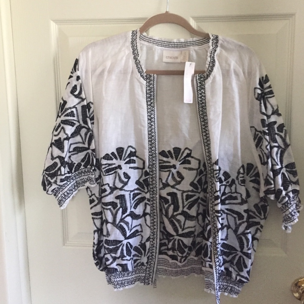 Open embroidery shirt